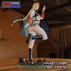 20211005_163801.gif Download file Cammy Street Fighter • 3D printer model, Canvas3Digital