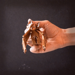 puppet-bat.gif STL file Puppet Bat - Articulated・3D print design to download