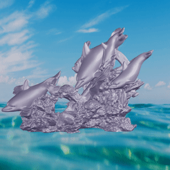 dauphin-mega-2-gifff.gif STL-Datei Delphine Schildkröte und Rad Boot MEGA 2・3D-druckbares Design zum Herunterladen