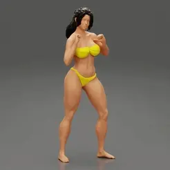 ezgif.com-gif-maker-11.gif Archivo 3D Mujer con Posando en Bikini modelo de impresión 3D・Idea de impresión 3D para descargar, 3DGeshaft