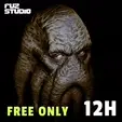 cthulu_final_presentation.gif FREE Cthulhu Head - Lovecraft Creature - Cosmic Sculpture- Bust