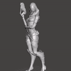 Tali.gif STL file Mass Effect Tali'Zorah Statue・3D printer design to download, Tronic3100