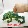 basilisco_flexi_printinplace2.gif Réptil Basilisco - Modelo Articulado para Impressão no Local para Impressão 3D