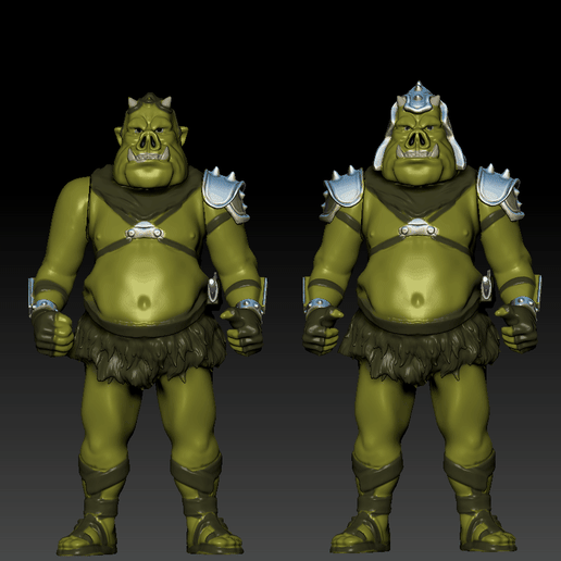 STAR WARS .STL THE BOOK OF BOBA FETT OBJ. GAMORREAN GUARDS 3D KENNER STYLE ACTION FIGURE. 3D model