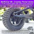MRCC_MrCrawley_PortalAxles1024x1024.gif Fichier 3D MyRCCar Mr. Crawley Portal Axles・Modèle à télécharger et à imprimer en 3D