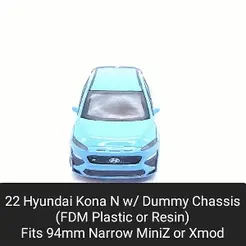 Kona.gif STL file 22 Kona N Body Shell with Dummy Chassis (Xmod and MiniZ)・3D print design to download