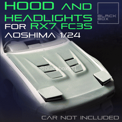 0.gif Ensemble de capot et phares pour RX7 FC3 AOSHIMA 1-24 MODELKIT