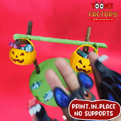gif2.gif STL file Flexi Print In Place Cute Halloween Bat Articulated・Template to download and 3D print
