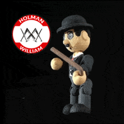 chaplin.gif Файл STL Charlot (Chaplin) mini articulated・3D-печать дизайна для загрузки, williamartista