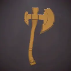 Axe.gif Free STL file Warrior Axe・3D print model to download