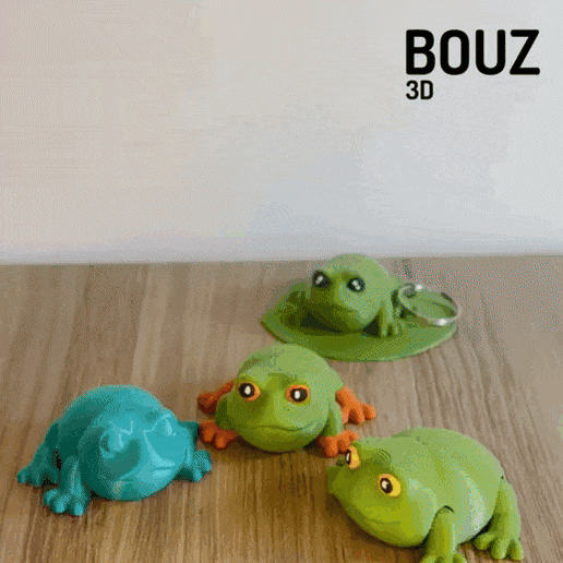 LITTLE FROG-FLEXIBLE-KEYCHAIN - 3D model önizlemesi