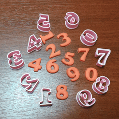 GIF.gif STL file PACK NUMBERS 0 TO 9 COOKIE CUTTER・3D print model to download
