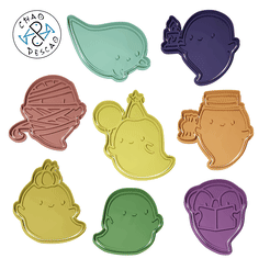 Ghost_SET2.gif Файл STL Halloween Ghosts Collection SET 2 (8 файлов) - Cookie Cutter - Fondant - Polymer Clay・Шаблон для 3D-печати для загрузки