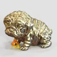 Bulldog-Puppy.gif Cute Bulldog Puppy & necklace pendant  - DOG BREED - jewelry - 3D PRINT MODEL