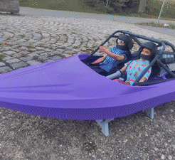 GIFPurpleAce.gif STL file Purple Ace - 1/6 Scale Sprint Jet Boat - HPW40 incl.・3D printing model to download