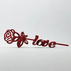 ezgif.com-gif-maker-17.gif STL file Text Flip: Valentines Rose・3D printer design to download