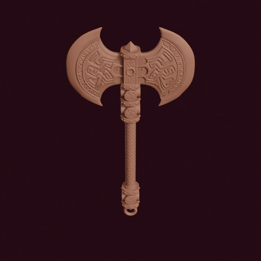 Engraved Double Bladed Pole Axe Prop