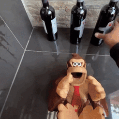 kong-video_Trim2.gif Archivo STL DONKEY KONG WINE CARRIER / WINE HOLDER・Modelo de impresión 3D para descargar