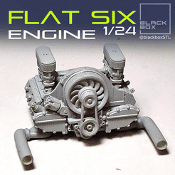 = EAS 1 PG = TaibS = Ve4 3D file Flat SIX ENGINE 1-24th for modelkits and diecast・Model to download and 3D print