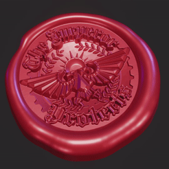 1.gif Archivo STL sellos de pureza Imperium аquilla con el texto "El Emperador Protege・Modelo de impresora 3D para descargar