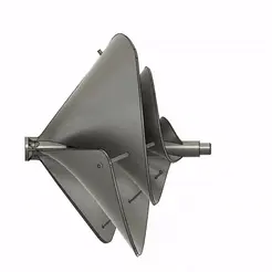 HeliceV2.gif Update for Arquimedes wind turbine, heavy duty metal core propeller, reinforced circular base, metal core shaft, withstands winds of more than 120Km/h