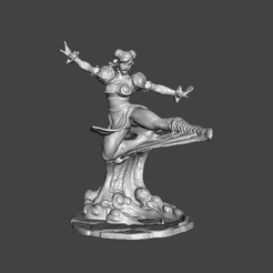 GIF.gif STL file STREET FIGHTER CHUN LI FIGURE・Design to download and 3D print