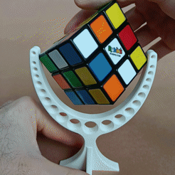 1.gif Download STL file Rubik's cube spinner / stand / holder • 3D print object, Swedish-silence