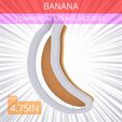 Banana~4.75in.gif Banana Cookie Cutter 4.75in / 12.1cm