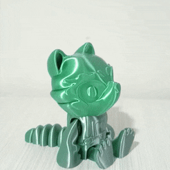 mapache.gif Archivo STL Nice flexi raccoon・Objeto de impresión 3D para descargar