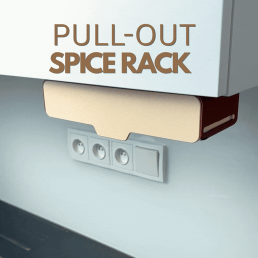 Spice Rack Organizer | Pull-Out Holder | 5 Jars