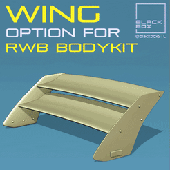 0.gif STL file Rear Wing for RWB bodykit 1-24th・Model to download and 3D print, BlackBox