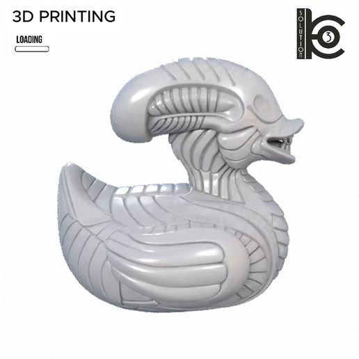 👽 XenoDuck - 3D Printable Alien Horror Duck・ STL File for 3D printing・Cults