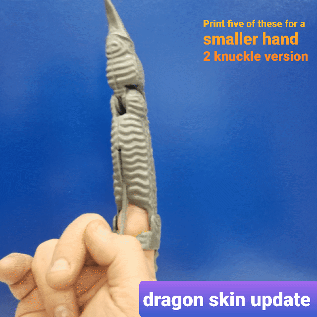 20200208_051303.gif STL file Articulated Dragon Claws 2.0 UPDATE.・3D print design to download, LittleTup