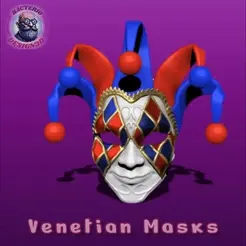 Venetian-masks.gif Multicolor Venetian Mask