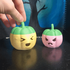 pum-pums.gif STL file Adorable 'Pum Pum Pals' Decorative Pumpkins [SET OF 2]・3D printing template to download