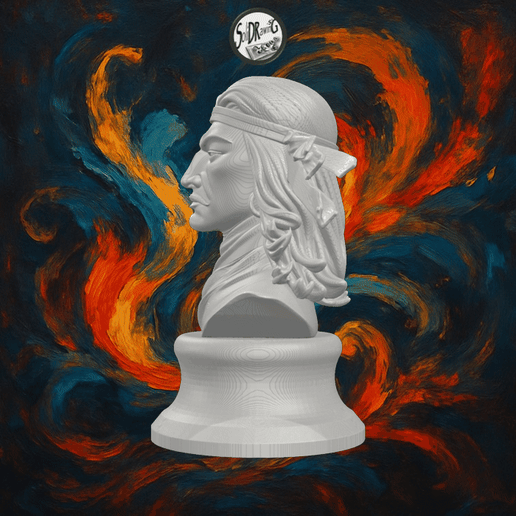 Bilge Kagan Turkic Leader Bust – SoliDRawinGs SG3282