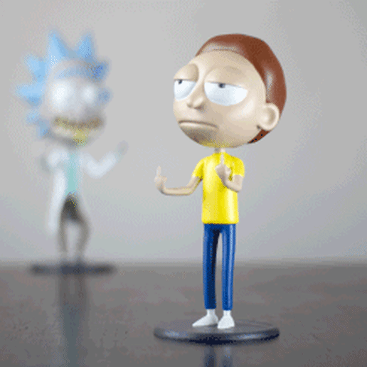 Morty.gif STL-Datei Morty from "Rick and Morty" kostenlos herunterladen • 3D-druckbares Objekt, dukedoks
