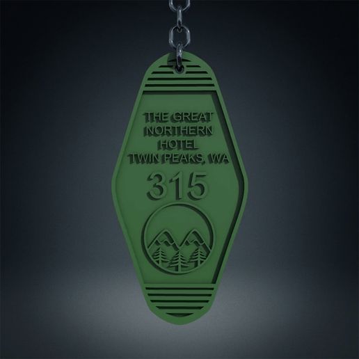 🏨 Twin peaks Great Northern hotel keychain・ STL File for 3D