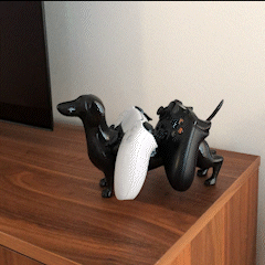 video2controllers.gif STL file Dachshund controller stand・3D printer design to download