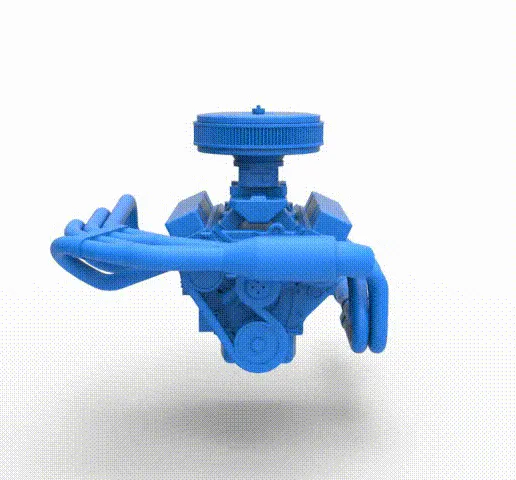 Engine.gif Engine V8 for Supermodified race car Version 4 Scale 1:25