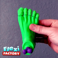 FootFlick.gif STL file Flexi Print-in-Place Foot・3D printer model to download