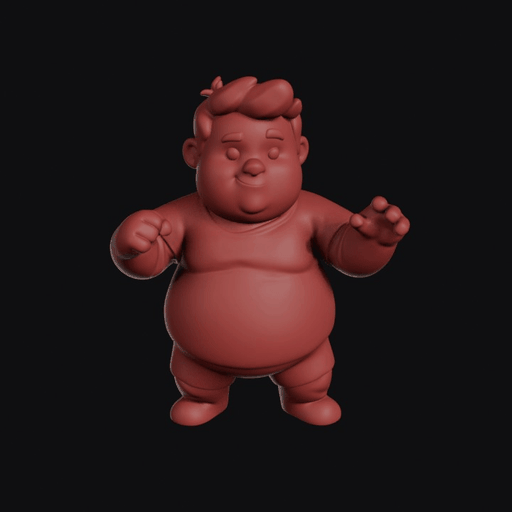 Plump Cheerful Apprentice Boy