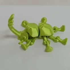 escarabajitoto.gif Archivo STL Rhinoceros Beetle Flexi・Modelo imprimible en 3D para descargar