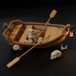 ezgif.com-gif-maker.gif STL file SEA OF THIEVES ROWBOAT KIT・3D printing template to download, Wikus3D