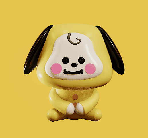 👾 BTS CHIMMY BT21・Arquivo OBJ para ・Cults