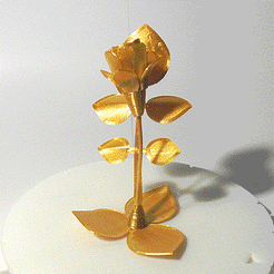 Rose Or_v2.gif Archivo STL gratuito Mi flor sintética・Design para impresora 3D para descargar, oasisk