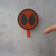 ezgif.com-gif-maker-3.gif 3D file Deadpool - wall key holder・3D print model to download
