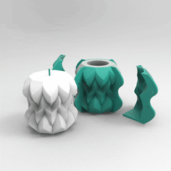 untitled.1836.gif STL file ORIGAMI MOLD FACETATED CEMENT MOULD POLYPLANTER VASE candel・3D printable model to download