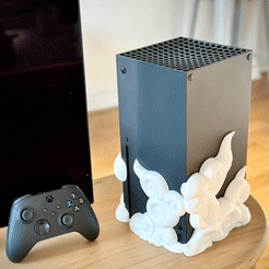 IMB_5qfewN.gif Free 3D file Xbox Cloud Dock Series X - Print-in-Place・3D printing template to download