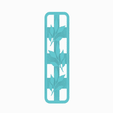 bookmark_with_flowers___.gif cutter for polymer clay, bookmark with leaves #1